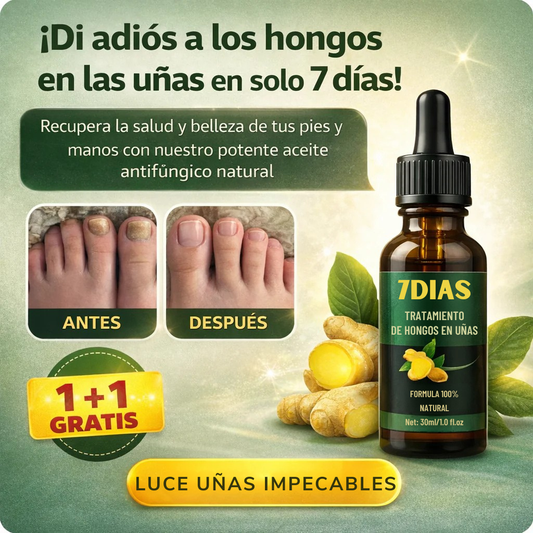 ¡Di adiós a los hongos en las uñas en solo 7 días con 100% ingredientes naturales!