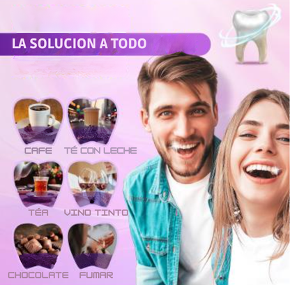 Di adios a tus dientes amarillos provocados por el tabaco y el café.