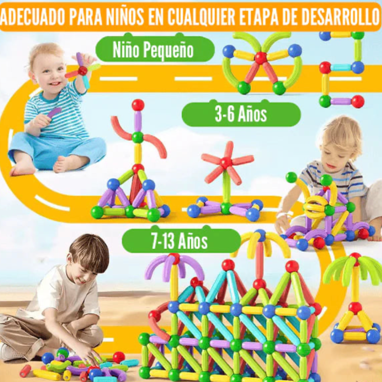 Construye diversion y aprendizaje con bloques magneticos