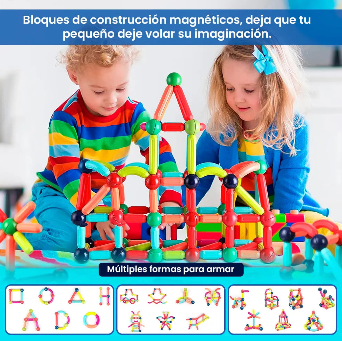 Construye diversion y aprendizaje con bloques magneticos