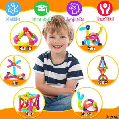 Construye diversion y aprendizaje con bloques magneticos