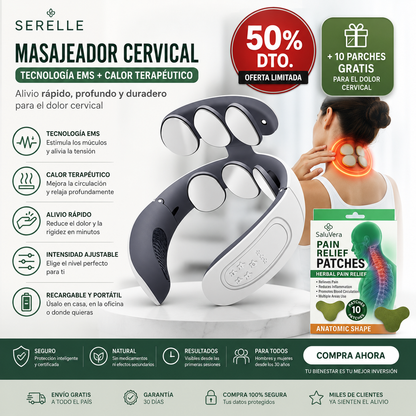 Masajeador cervical. Adiós tensión, hola movilidad en minutos.