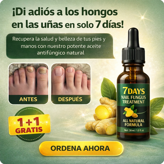 ¡Di adiós a los hongos en las uñas en solo 7 días con 100% ingredientes naturales!"
