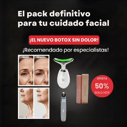 Di Adiós a Arrugas y Flacidez con el Pack Facial Más Potente del Año. 3 productos por 1.