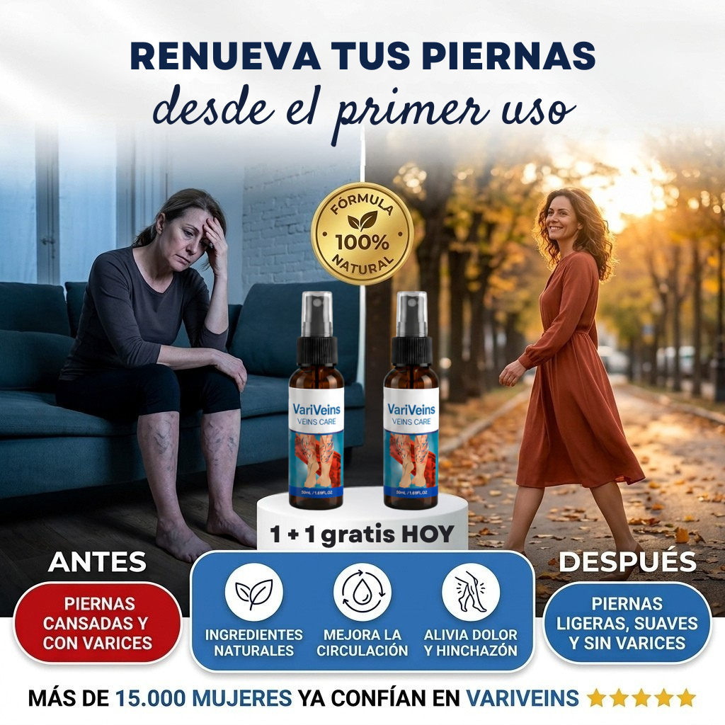 Spray Anti Varices — Alivio y Reducción Visible en 7 DIAS.