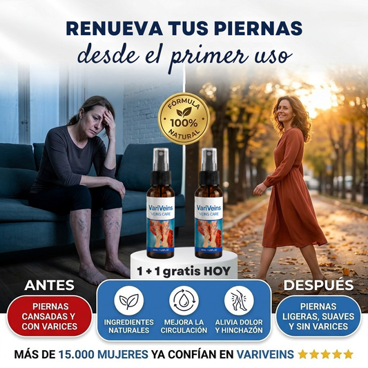 Spray Anti Varices — Alivio y Reducción Visible en 7 DIAS.