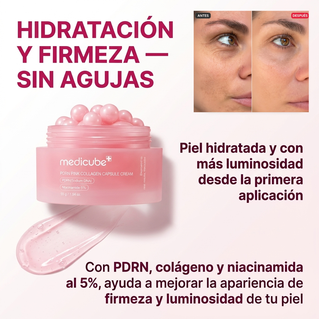 Crema PDRN - Frena las Líneas Antes de que Se Queden, sin Agujas