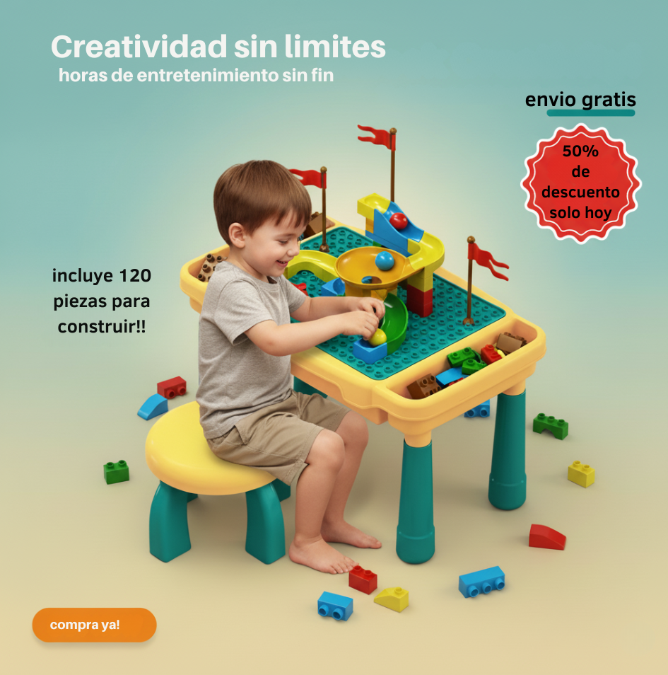 Mesa 6 en 1: Horas de Diversión y Creatividad sin Pantallas.